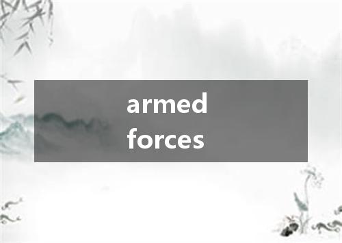 armed forces是什么意思
