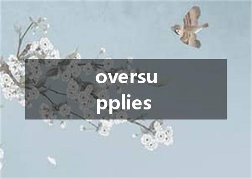 oversupplies是什么意思