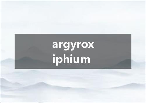 argyroxiphium是什么意思