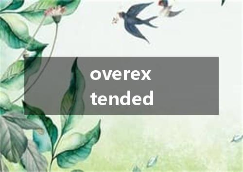 overextended是什么意思