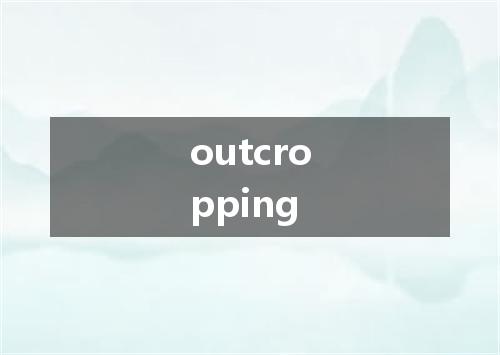 outcropping是什么意思