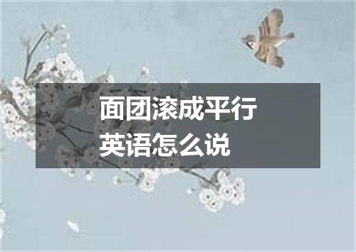 面团滚成平行英语怎么说