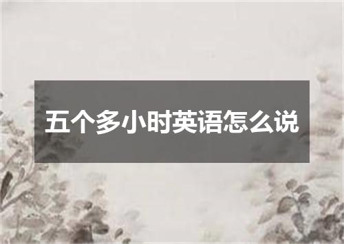 五个多小时英语怎么说