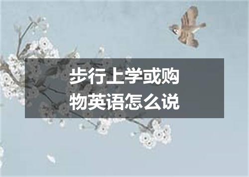 步行上学或购物英语怎么说