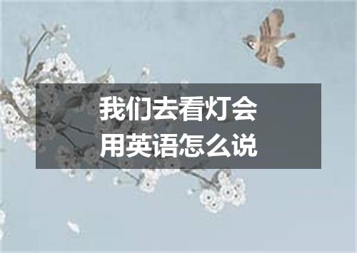 我们去看灯会用英语怎么说