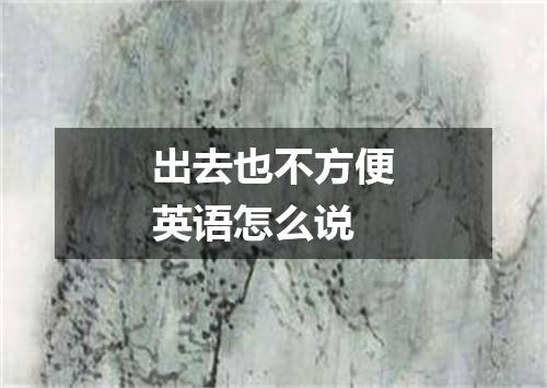 出去也不方便英语怎么说