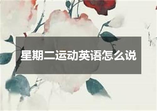 星期二运动英语怎么说