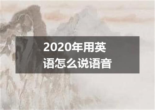 2020年用英语怎么说语音