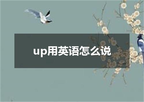 up用英语怎么说