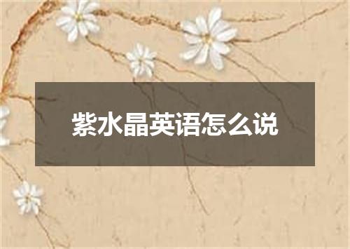 紫水晶英语怎么说