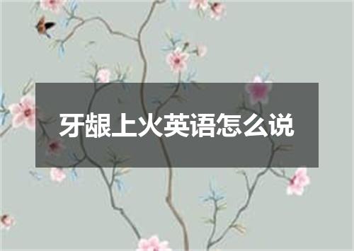 牙龈上火英语怎么说