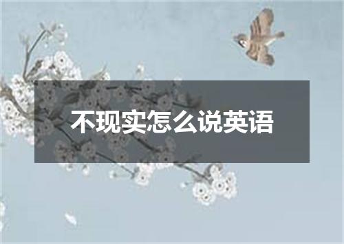 不现实怎么说英语