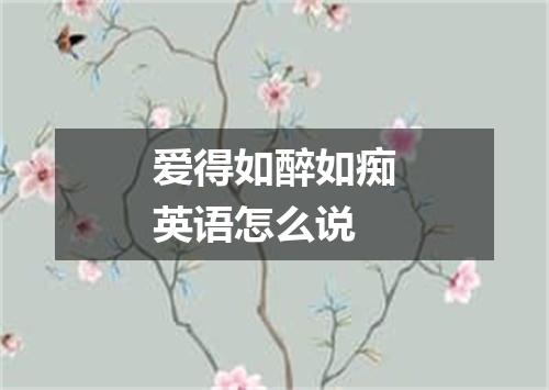 爱得如醉如痴英语怎么说