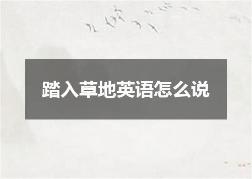 踏入草地英语怎么说