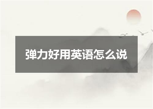 弹力好用英语怎么说