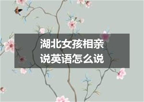 湖北女孩相亲说英语怎么说