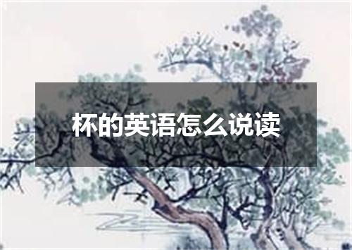 杯的英语怎么说读