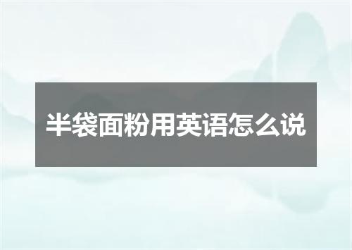 半袋面粉用英语怎么说