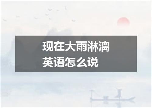 现在大雨淋漓英语怎么说
