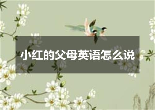小红的父母英语怎么说