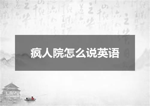 疯人院怎么说英语