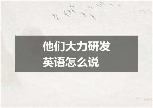 他们大力研发英语怎么说