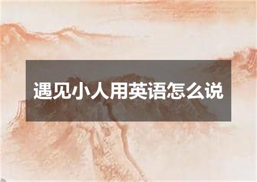 遇见小人用英语怎么说