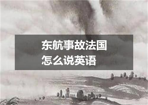 东航事故法国怎么说英语