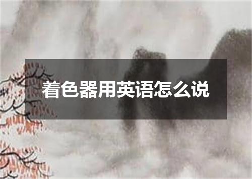 着色器用英语怎么说