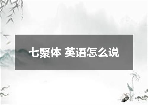 七聚体 英语怎么说
