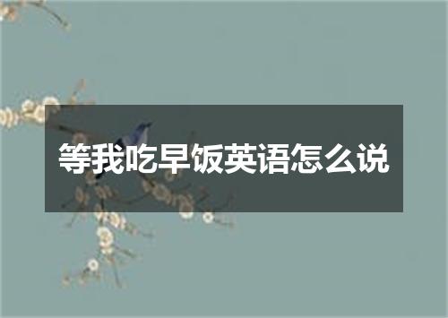 等我吃早饭英语怎么说