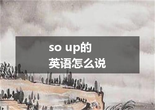 so up的英语怎么说
