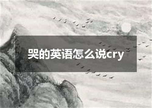 哭的英语怎么说cry