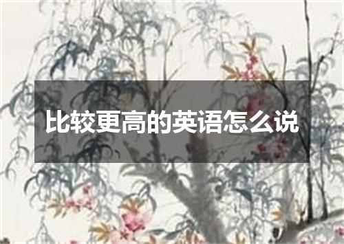 比较更高的英语怎么说