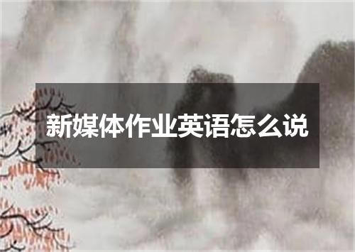 新媒体作业英语怎么说