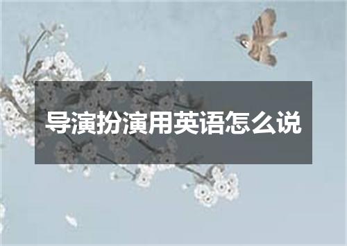 导演扮演用英语怎么说