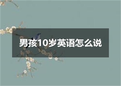 男孩10岁英语怎么说