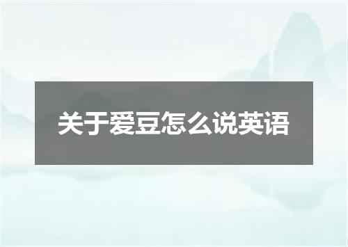 关于爱豆怎么说英语