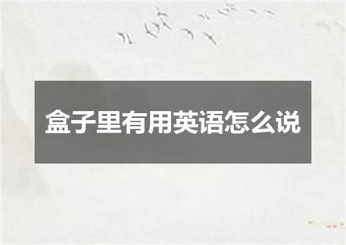 盒子里有用英语怎么说