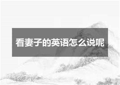 看妻子的英语怎么说呢