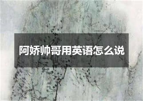 阿娇帅哥用英语怎么说