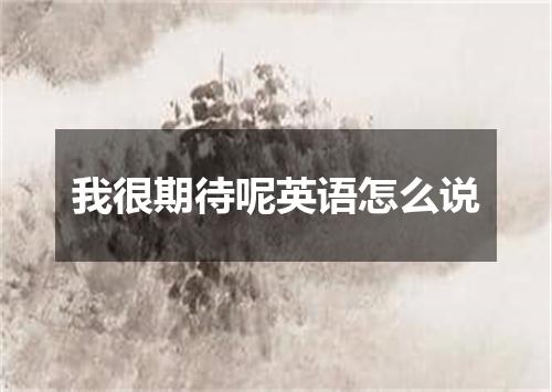 我很期待呢英语怎么说