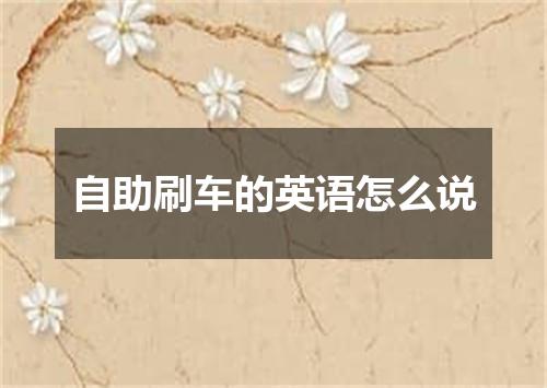 自助刷车的英语怎么说