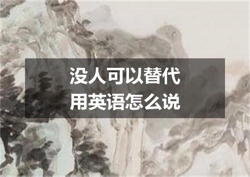 没人可以替代用英语怎么说