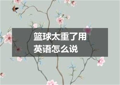 篮球太重了用英语怎么说