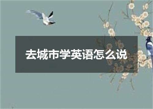 去城市学英语怎么说
