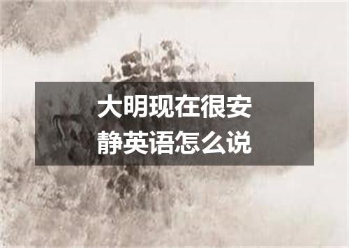 大明现在很安静英语怎么说