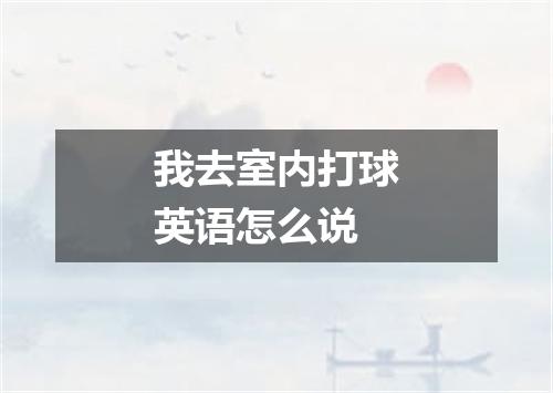 我去室内打球英语怎么说