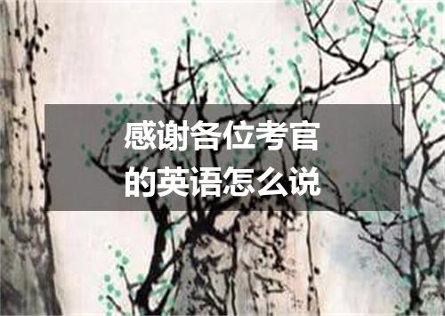 感谢各位考官的英语怎么说