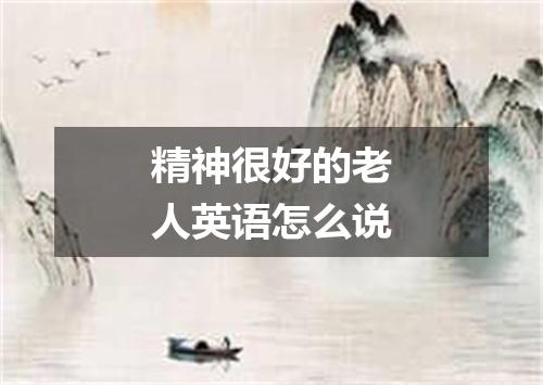 精神很好的老人英语怎么说
